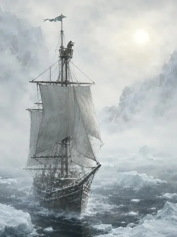 雾海以南 作品封面，极地冒险、奇幻雪原题材，作者 顾南枝
