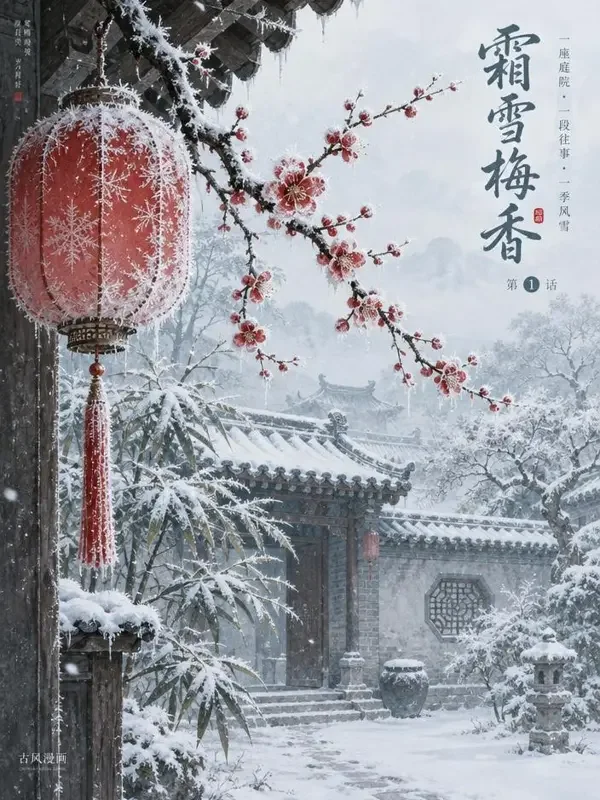 霜花庭院 作品封面，古风幻想、悬疑推理题材，作者 陆知寒