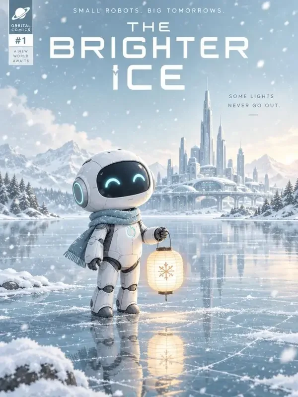 冰面上的机器人 作品封面，科幻未来、治愈疗系题材，作者 苏雪岑